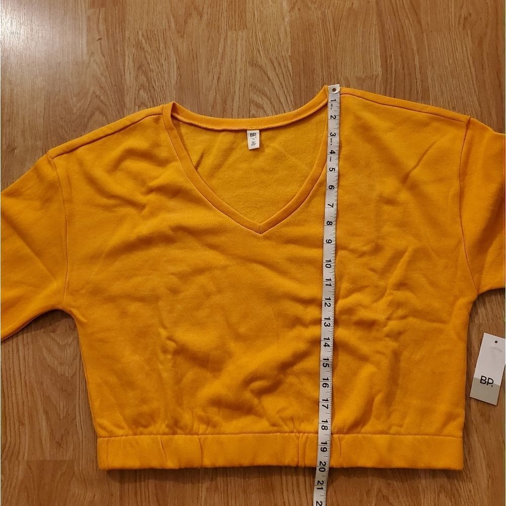 BP V-neck Fleece Sweatshirt size Medium in Orange Slice - NEW - Picture 7 of 10